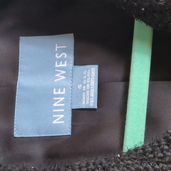 Nine West Coat Black with a Sparkly Thread Size 4 - Picture 10 of 14